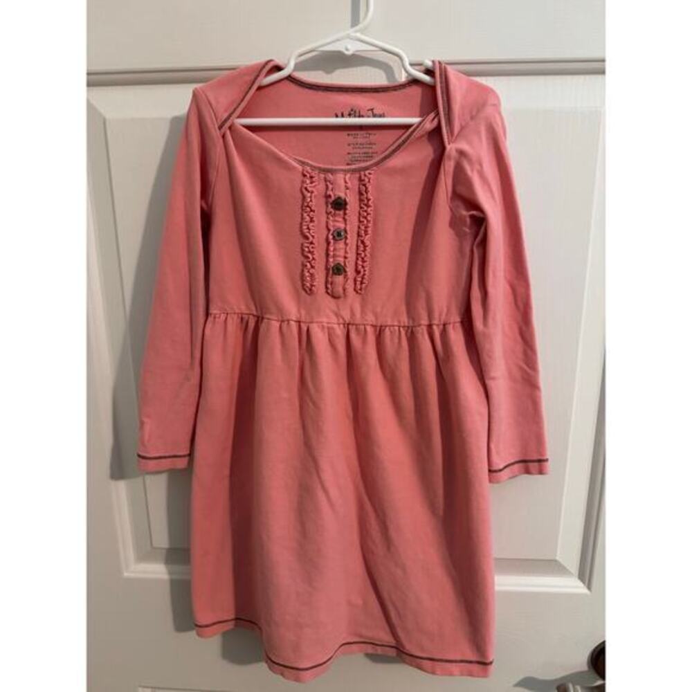 Matilda Jane Bow Trim Ruffle Dress Pink Girl's Size 8